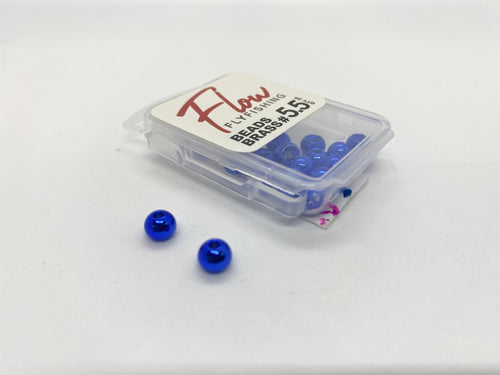 Perles de laiton coulant bleu