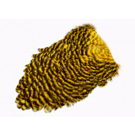 American Sadde hackle Grizzly sunburst /yellow