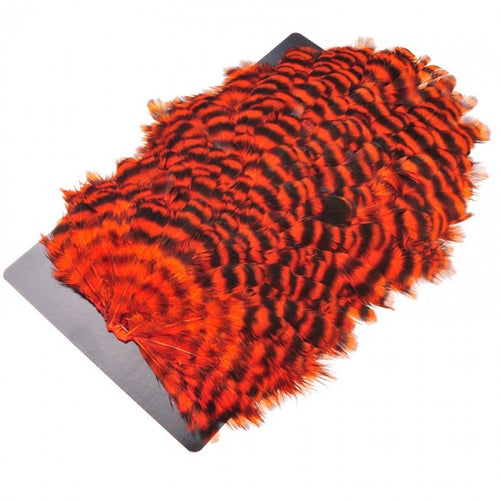 FF AMERICAN HEN SADDLE GRIZZLY ORANGE