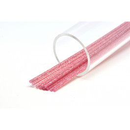 FF Soft glitter  tube 3mm clear glitter red/silver