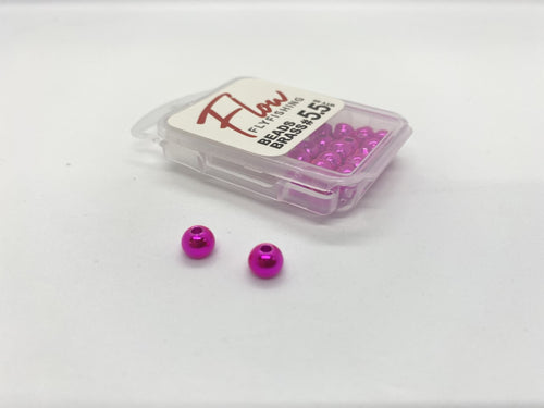 Flow Brass Bead Fushia