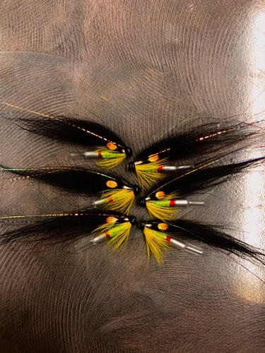 Green/black wing low water on aluminium tube