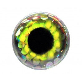 3D Epoxy eyes 9 mm Holo Yellow