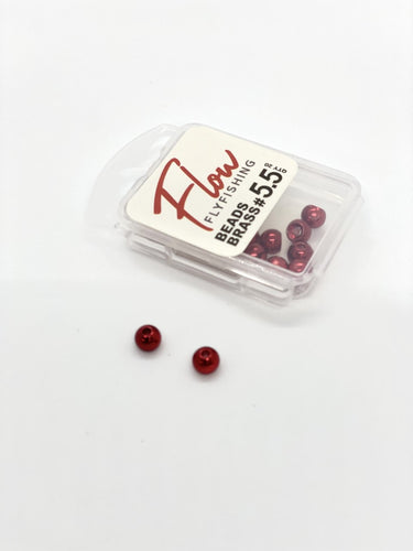 Flow Brass Bead Red