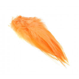 FF  rooster sadle hackle  Salmon color Crevette